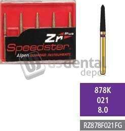 COLTENE Alpen Speedster ZR Plus FG #878K.021 Fine  Grit , Curettage/Pointed Taper Shaped - # RZ878KF021FG