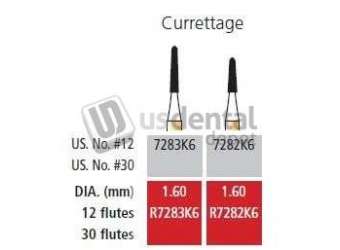 COLTENE Alpen FG #7282K6 - 12 Flute Curettage Trimming & Finishing Carbide Bur, Package - #R7282K6