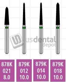 COLTENE Alpen x1 FG #878K.021 Coarse  Grit , Curettage/Pointed Taper Single Use Diamond - # X878KC021diamond bur