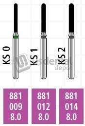 COLTENE Alpen x1 FG #881.012 SC Super Coarse  , Round End Cylinder, Single Use Diamond - # X881SC012diamond bur