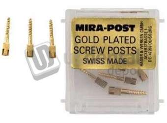 Mirapost Classic Gold Plated Screw Post Refill L-3, Package of 12 - #355990