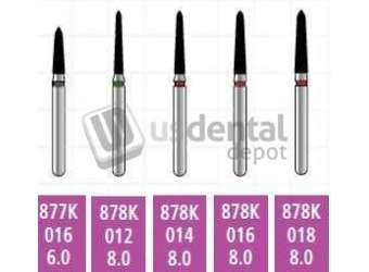 COLTENE Alpen x1 FG #878K.016 Fine  Grit , Curettage/Pointed Taper Single Use Diamond - # X878KF016diamond bur
