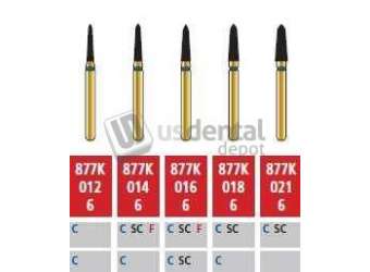 COLTENE Alpen FG #836R.012 SS (Short Shank) Coarse  Grit , Modified End Cylinder Diamond - # R877KC021FGdiamond bur