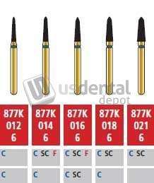 COLTENE Alpen FG #836R.012 SS (Short Shank) Coarse  Grit , Modified End Cylinder Diamond - # R877KC021FGdiamond bur