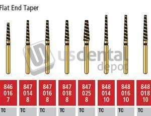 COLTENE Alpen Turbo Cut FG #847.018 Supercoarse   Gr-it   , Flat End Taper Turbo Cut Diamond - # R847TC018FGdiamond bur