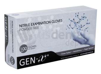 NITRILE Blue Examination gloves: LARGE  powder Free 100pk box