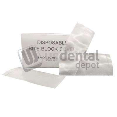 J MORITA - J. Morita Bite Block Covers 300pk. CLEAR Plastic, Disposable. To reduce - # 6211120