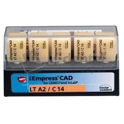 IVOCLAR VIVADENT - IPS Empress CAD LT Block, Shade A2 Size C14 5pk . CEREC blocks, LT - #602568