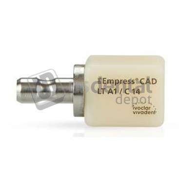 IVOCLAR VIVADENT - IPS Empress CAD CEREC / inLab LT blocks, Shade C2 Size C14, 5pk  - #602574