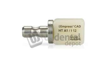 IVOCLAR VIVADENT - IPS Empress CAD HT (High Translucency) Blocks - Shade A3.5, Size I12, 5/pk - #602523