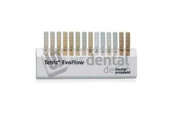 IVOCLAR VIVADENT - Tetric EvoFlow Shade Guide. Contains the full range shades. In addition - #595952