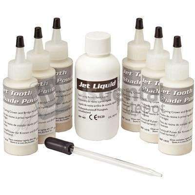 LANG Jet Tooth Shade Self-Curing Acrylic Resin, 6/1 Kit. For making temporary crown - # 1493