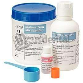 LANG Instant Tray Mix 3 Lb. BLUE Powder Only, Self-Curing Custom Tray Acrylic Resin - # 1840-B