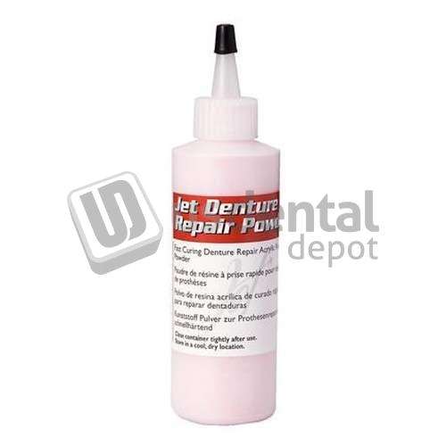 LANG Jet Denture Repair Acrylic powder 4oz Bottle.. Self-Cure, Fast Set - # 1220-CP21