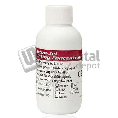 LANG Ortho-Jet Tinting Concentrate 2oz/59ml   Dye to be added to CLEAR Ortho-Jet Liquid, RED - # 3302red