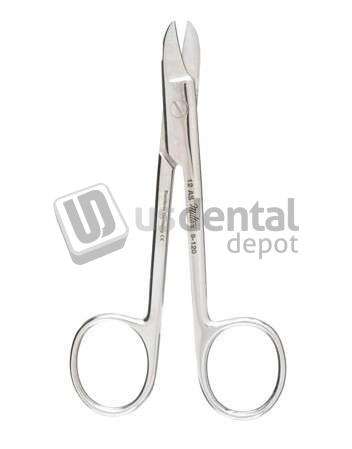 MILTEX - Miltex 4.25in  curved crown and collar scissors with smooth blades - #9D-135