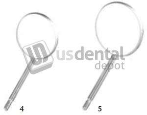 MILTEX - Miltex size #5 screw-in Simple Stem magnifying metal mouth mirrors  box of 12 - #67-676/5