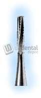 MILTEX - Miltex FG #558 SL (surgical length) straight fissure crosscut carbide bur, pack - #DFG558SU