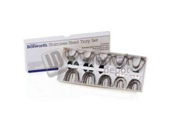 Bosworth Set of 8 - Set 103(8) - Edentulous Perforated Full-Arch Stainless Steel Impression - #921307