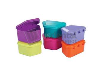 KEYSTONE  Denture Cups (Boxes) - New Age Aqua, 12pk. Denture Storage Cases 1-3/4in  deep - #9576543
