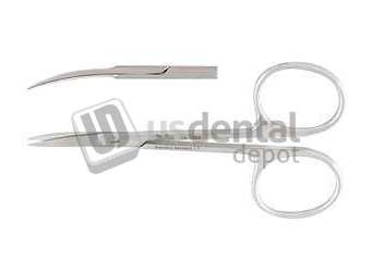 MILTEX - Miltex 3.5in  Iris Surgical Scissors with Curved, 20 mm Blades, Delicate - #18-1398