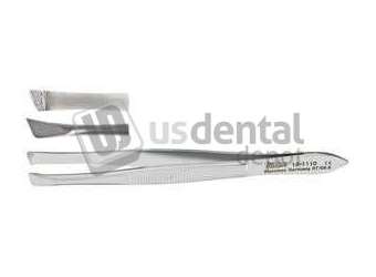 MILTEX - Miltex 3.5in  Bergh Cilia Forceps, 5mm wide Diagonal Jaws with Horizontal - #18-1110