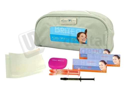 PAC-DENT - Kool WHITE 15% Carbamide Peroxide Tooth Whitening Kit: 9 x 1.2 mL Whitening Gel - # KW-800