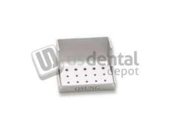 OSUNG  Bur Holder Block, Silver, D-ECC-01, 15-hole, Aluminum with hinged lid - #D-ECC-01 - EBB1