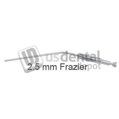 OSUNG  2.5 mm Frazier surgical suction tip, made with medical grade stainless - #SNF25