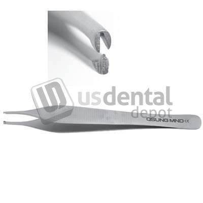 OSUNG  Adson Tissue Forceps with 1 x 2 Teeth, 120mm (4.75in ) - #PT42