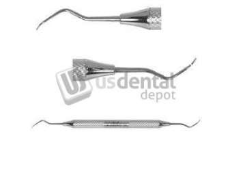 OSUNG  #4L-4R Universal Columbia Curette with a stainless steel handle. Used - #C4L-4R