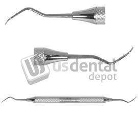 OSUNG  #4L-4R Universal Columbia Curette with a stainless steel handle. Used - #C4L-4R