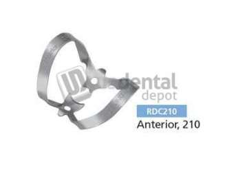 OSUNG  #210 anterior wingless rubber dam clamp, stainless steel single clamp - #RDC210