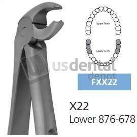 OSUNG  X33C Extraction Forcep Lower 321-123 for children. Specially designed - #FXX22