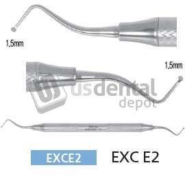 OSUNG  E2 dental excavator, double ended spade with tip width 1.5mm/1.5mm - #EXCE2