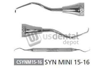 OSUNG  SYN MINI 15-16 double end curette with a round stainless steel handle - #CSYNM15-16