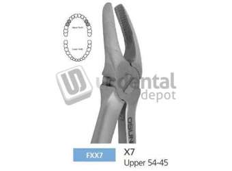 OSUNG  X7 Extraction Forcep Upper 54-45 for adults. Smaller pattern - #FXX7
