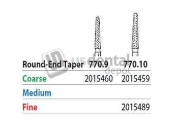 PREMIER Two Striper FG 770.10 Coarse Grit Diamond  Bur Round-End Taper. Pack of 5 - #2015459