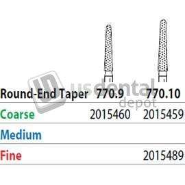 PREMIER Two Striper FG 770.10 Coarse Grit Diamond  Bur Round-End Taper. Pack of 5 - #2015459