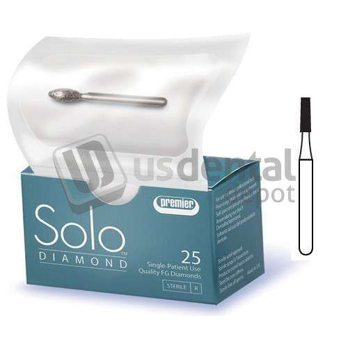 PREMIER Solo FG 557 medium  Grit  operative diamond bur, single use, sterile,25pk - #H557010M