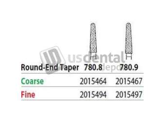 PREMIER Two Striper FG 780.9 Coarse Grit Diamond  Bur Round-End Taper. Pack of 5 - #2015467