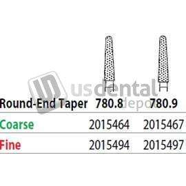 PREMIER Two Striper FG 780.9 Coarse Grit Diamond  Bur Round-End Taper. Pack of 5 - #2015467