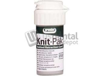 PREMIER Knit-Pak Size #000 Knitted Plain Retraction Cord, Non-impregnated 100in Cotton - #9007551