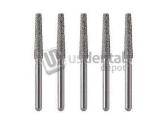 PREMIER Two Striper FG 702.8 Coarse Grit  Diamond Bur Flat-End Taper. Pack of 5 - #2015343