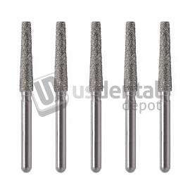 PREMIER Two Striper FG 703.8 Coarse Grit  Diamond Bur Flat-End Taper. Pack of 5 - #2015345