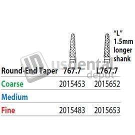 PREMIER Two Striper FG 767.7 Coarse Grit Diamond  Bur Round-End Taper. Pack of 5 - #2015453