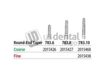 PREMIER Two Striper FG 783.10 Coarse Grit Diamond  Bur Round-End Taper. Pack of 5 - #2015468