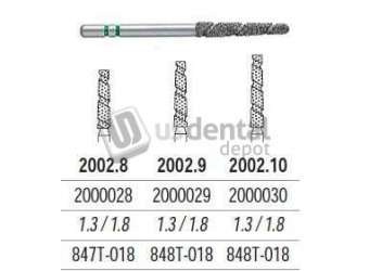 PREMIER TS2000 Speed Cut Diamond FG #2002.8 Flat End Taper Coarse Grit , pack of 5 - #2000028