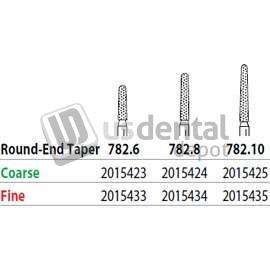 PREMIER Two Striper FG 782.10 Coarse Grit Diamond  Bur Round-End Taper. Pack of 5 - #2015425