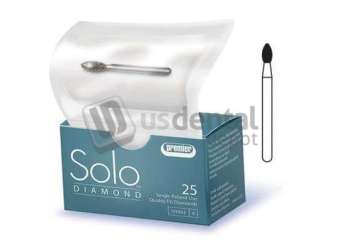 PREMIER Solo #1916 coarse  Grit , football shaped diamond bur, single use. Package of 25 - #368016C